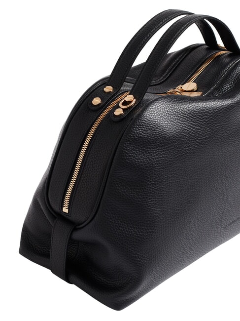 SEXY Sac &agrave; main avec bandouli&egrave;re, en cuir Noir - Sacs pour Femme