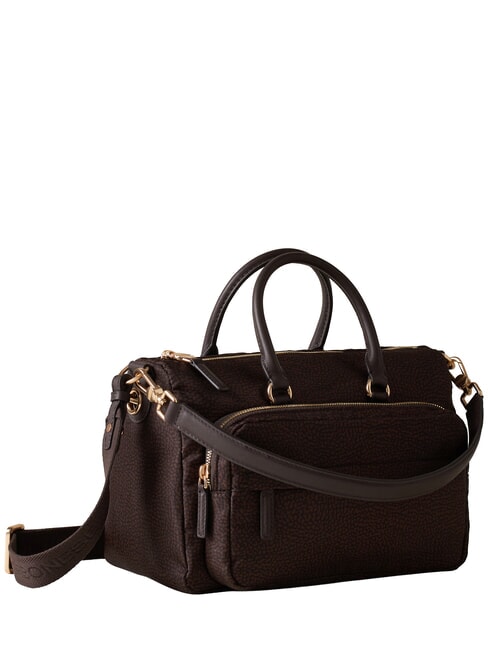 B-CLUB Sac &agrave; main avec bandouli&egrave;re chocolat - Sacs pour Femme