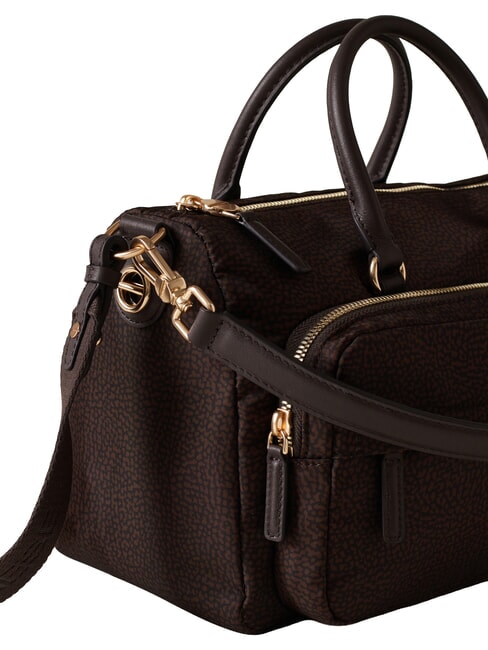 B-CLUB Sac &agrave; main avec bandouli&egrave;re chocolat - Sacs pour Femme