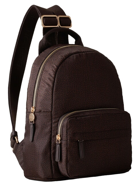 B-CLUB Sac &agrave; dos avec poche avant chocolat - Sacs pour Femme