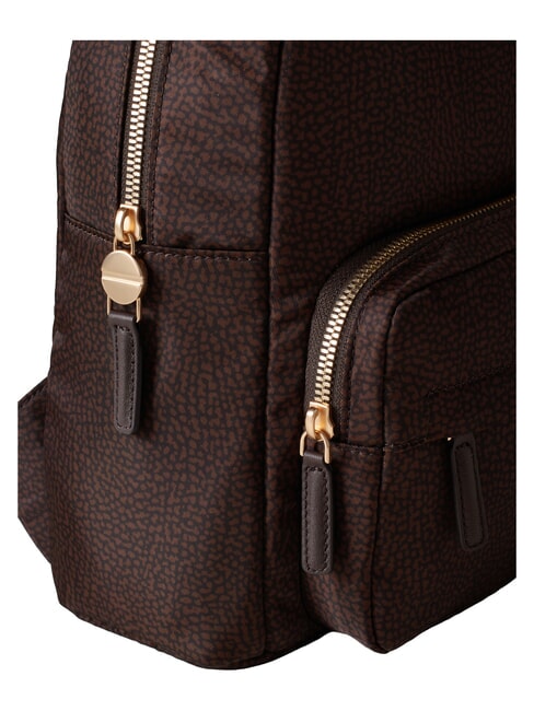 B-CLUB Sac &agrave; dos avec poche avant chocolat - Sacs pour Femme