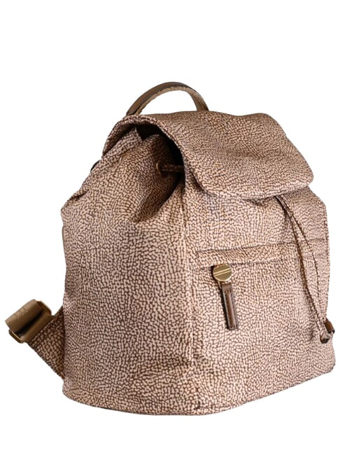 B-CLUB Sac &agrave; dos avec poche avant mer Beiger - Sacs pour Femme