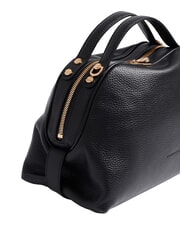 BORBONESE SEXY Sac &agrave; main avec bandouli&egrave;re, en cuir Noir - Sacs pour Femme - 3