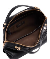 BORBONESE SEXY Sac &agrave; main avec bandouli&egrave;re, en cuir Noir - Sacs pour Femme - 4