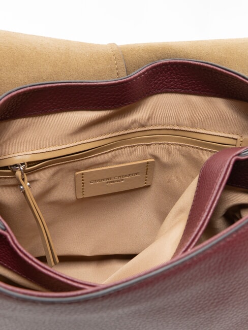 HELENA ROUND Sac bandouli&egrave;re en cuir rubis antique - Sacs pour Femme