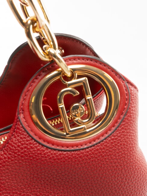 FAIZA Sac &agrave; main avec bandouli&egrave;re rouge brique - Sacs pour Femme