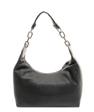 LIUJO FAIZA Sac bandouli&egrave;re en cuir noir/acier - Sacs pour Femme - 3