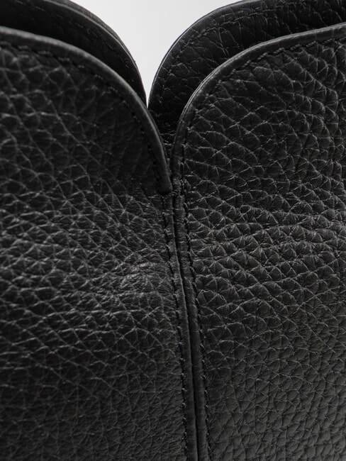 SANDRA Sac bandouli&egrave;re en cuir Noir - Sacs pour Femme