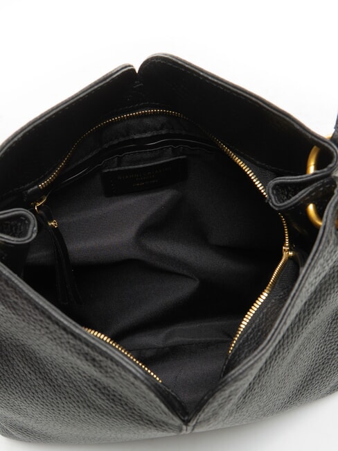 SANDRA Sac bandouli&egrave;re en cuir Noir - Sacs pour Femme