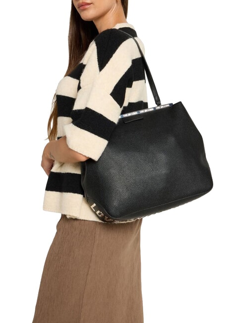 JEWEL CROCO sac de courses, sac bandouli&egrave;re Noir - Sacs pour Femme