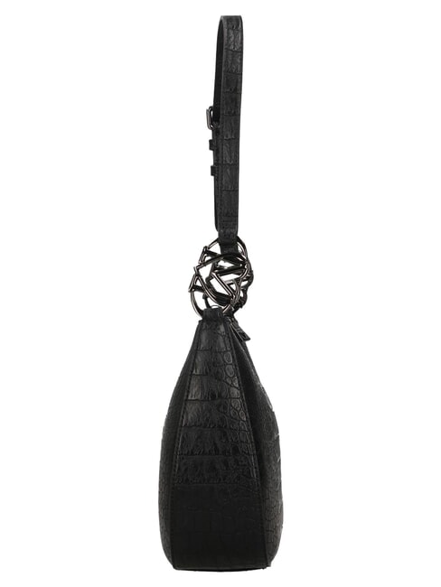 JEWEL CROCO Sac bandouli&egrave;re ajustable Noir - Sacs pour Femme