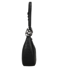 LOVE MOSCHINO JEWEL CROCO Sac bandouli&egrave;re ajustable Noir - Sacs pour Femme - 2
