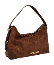 LOVE MOSCHINO SIGNATURE ZIP Sac bandouli&egrave;re ajustable brun/marron - Sacs pour Femme - 3