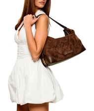 LOVE MOSCHINO SIGNATURE ZIP Sac bandouli&egrave;re ajustable brun/marron - Sacs pour Femme - 8