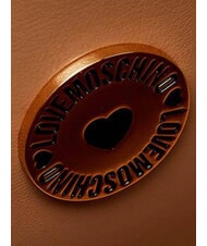 LOVE MOSCHINO SIGNATURE ZIP Sac bandouli&egrave;re ajustable brun/marron - Sacs pour Femme - 6