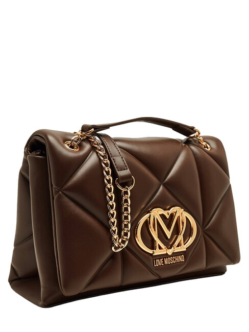 EMBOSSED QUILTED Sac bandouli&egrave;re matelass&eacute; brun - Sacs pour Femme