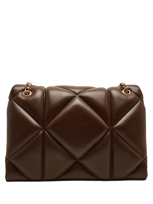 EMBOSSED QUILTED Sac bandouli&egrave;re matelass&eacute; brun - Sacs pour Femme