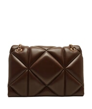 LOVE MOSCHINO EMBOSSED QUILTED Sac bandouli&egrave;re matelass&eacute; brun - Sacs pour Femme - 4