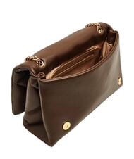 LOVE MOSCHINO EMBOSSED QUILTED Sac bandouli&egrave;re matelass&eacute; brun - Sacs pour Femme - 5