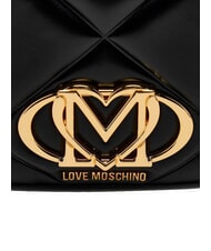 LOVE MOSCHINO EMBOSSED QUILTED Sac &agrave; dos matelass&eacute; Noir - Sacs pour Femme - 5
