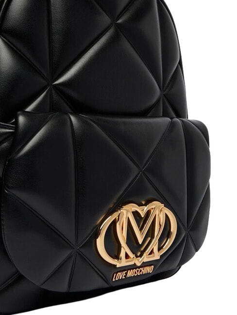 EMBOSSED QUILTED Sac &agrave; dos matelass&eacute; Noir - Sacs pour Femme