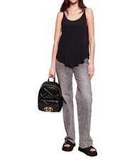 LOVE MOSCHINO EMBOSSED QUILTED Sac &agrave; dos matelass&eacute; Noir - Sacs pour Femme - 8