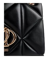 LOVE MOSCHINO EMBOSSED QUILTED Sac bandouli&egrave;re matelass&eacute; Noir - Sacs pour Femme - 4
