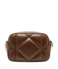 LOVE MOSCHINO EMBOSSED QUILTED Mini sac &agrave; bandouli&egrave;re matelass&eacute; brun - Sacs pour Femme - 4