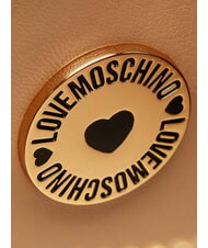 LOVE MOSCHINO EMBOSSED QUILTED Mini sac &agrave; bandouli&egrave;re matelass&eacute; brun - Sacs pour Femme - 6
