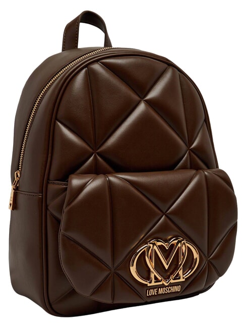 EMBOSSED QUILTED Sac &agrave; dos matelass&eacute; brun - Sacs pour Femme