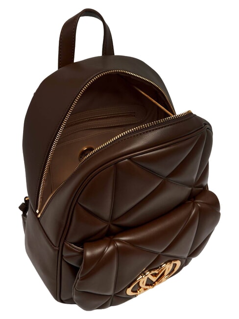 EMBOSSED QUILTED Sac &agrave; dos matelass&eacute; brun - Sacs pour Femme