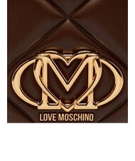 LOVE MOSCHINO EMBOSSED QUILTED Sac &agrave; dos matelass&eacute; brun - Sacs pour Femme - 7
