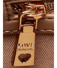 LOVE MOSCHINO EMBOSSED QUILTED Sac bandouli&egrave;re &agrave; double poign&eacute;e brun - Sacs pour Femme - 6