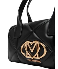 LOVE MOSCHINO EMBOSSED QUILTED Sac &agrave; main avec bandouli&egrave;re Noir - Sacs pour Femme - 3