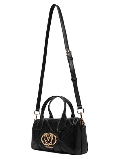 EMBOSSED QUILTED Sac &agrave; main avec bandouli&egrave;re Noir - Sacs pour Femme