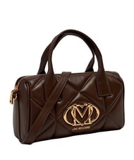 LOVE MOSCHINO EMBOSSED QUILTED Sac &agrave; main avec bandouli&egrave;re brun - Sacs pour Femme - 3