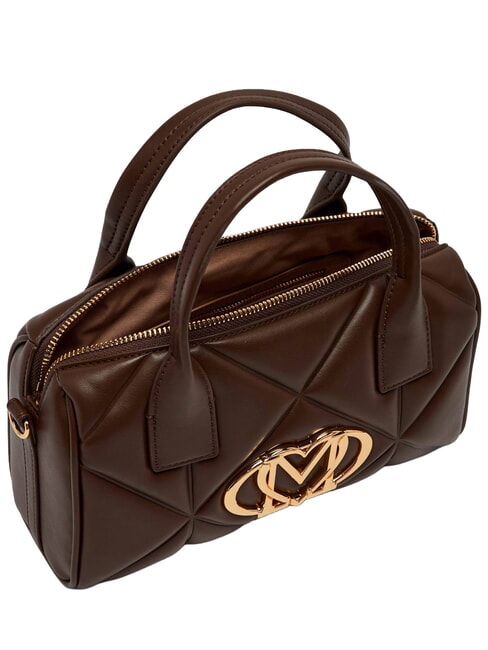 EMBOSSED QUILTED Sac &agrave; main avec bandouli&egrave;re brun - Sacs pour Femme