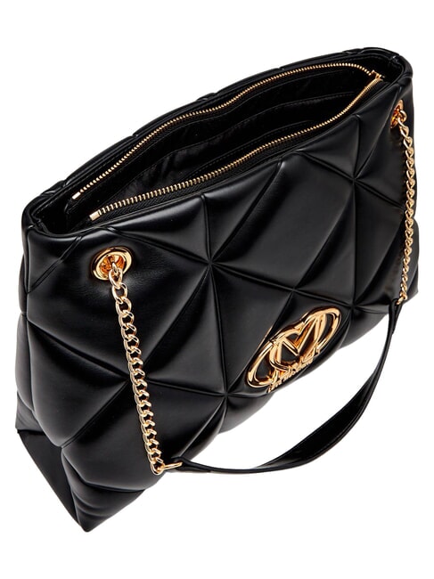 EMBOSSED QUILTED Sac bandouli&egrave;re &agrave; double poign&eacute;e Noir - Sacs pour Femme