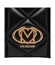 LOVE MOSCHINO EMBOSSED QUILTED Sac bandouli&egrave;re &agrave; double poign&eacute;e Noir - Sacs pour Femme - 8