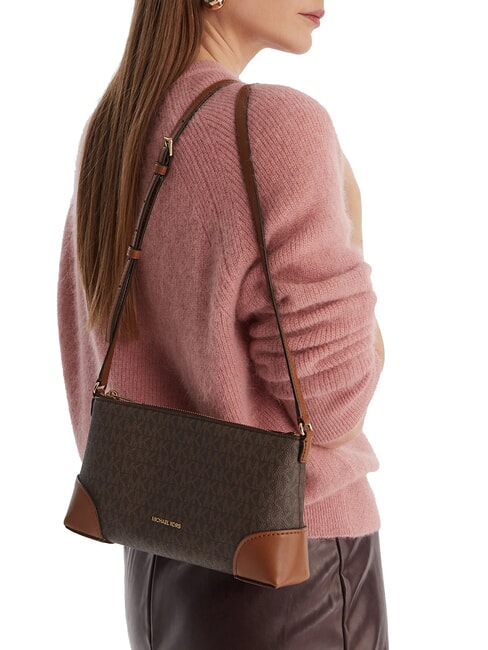 MURPHY sac bandouli&egrave;re brun/gland - Sacs pour Femme
