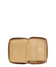 LOVE MOSCHINO EMBOSSED QUILTED Portefeuille moyen, fermeture &eacute;clair brun - Portefeuilles Femme - 3
