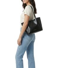 THE BRIDGE MAGDA Sac bandouli&egrave;re en cuir black Gold - Sacs pour Femme - 2