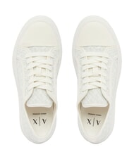 ARMANI EXCHANGE JANE Baskets blanc cass&eacute; + blanc cass&eacute; - Chaussures Femme - 4