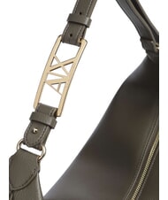 ARMANI EXCHANGE LIZ PEBBLE Grand sac &agrave; bandouli&egrave;re hobo savane - Sacs pour Femme - 3
