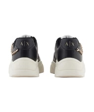 ARMANI EXCHANGE A|X Chain  Baskets en cuir noir+noir - Chaussures Femme - 3