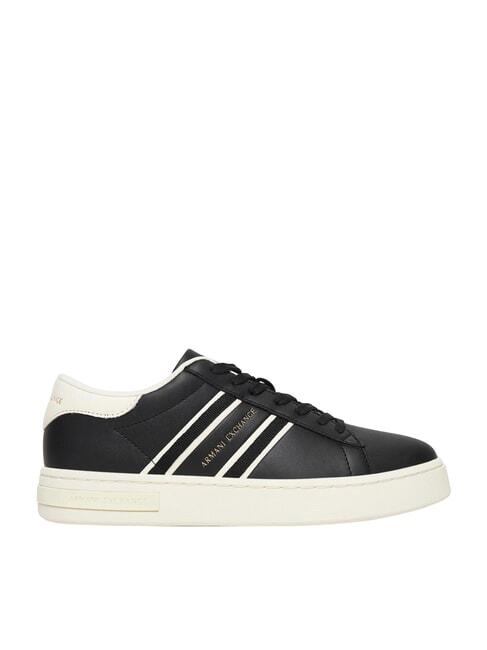 LONDON Baskets noir + blanc cass&eacute; - Chaussures Femme