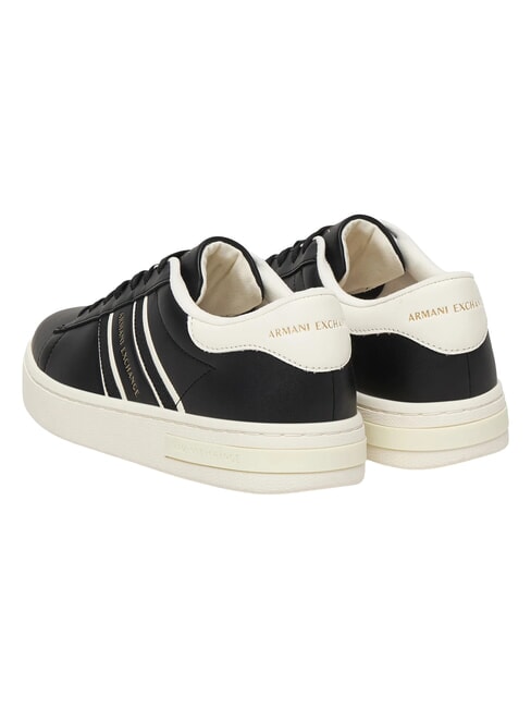 LONDON Baskets noir + blanc cass&eacute; - Chaussures Femme