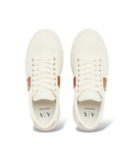 ARMANI EXCHANGE KURT Baskets blanc cass&eacute; + gingembre glac&eacute; - Chaussures unisexe - 4