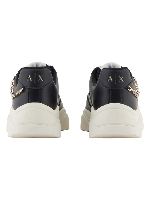 A|X Chain  Baskets en cuir noir+noir - Chaussures Femme