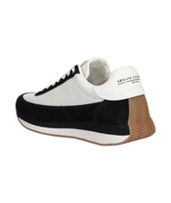 ARMANI EXCHANGE ROYALE SUEDE AIR MESH Baskets noir/or p&acirc;le - Chaussures Femme - 3